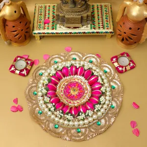 Rangoli Mat with Tealight Holders