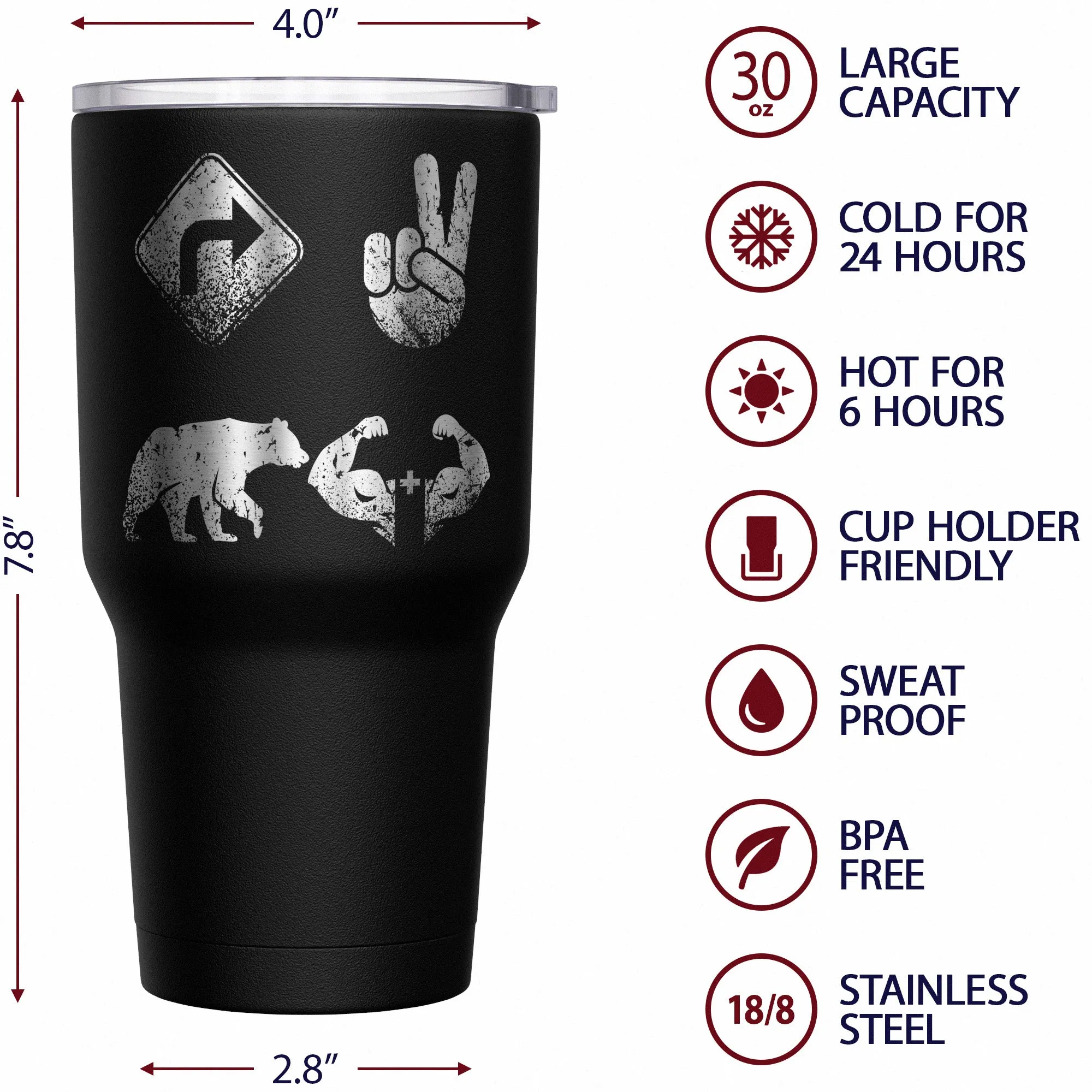 Right 2 Bear Arms Stainless Steel Tumbler