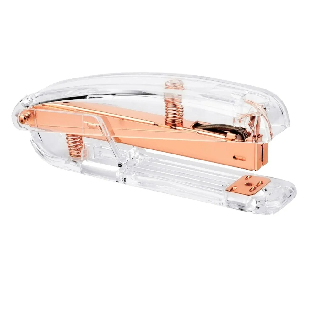 Rose Gold Stapler Edition Metal Manual Staplers 24/6 26/6 Include 100 Pcstaples Office Accessories School Supplies W0007