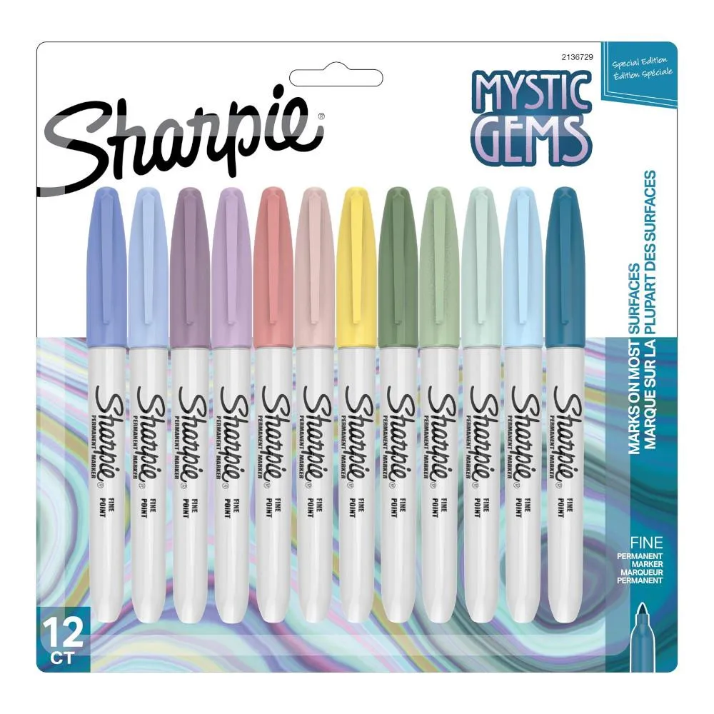 Sharpie Marker Set, Fine Point 12pk Mystic Gems