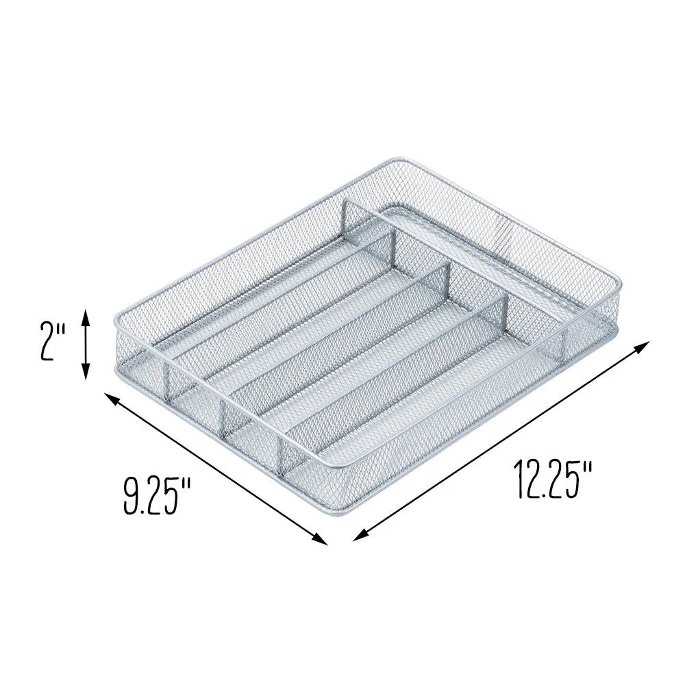 Silver Mesh 12'' x 9'' Drawer Organizer