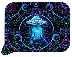 Small 3D Rolling Tray With Magnetic Lid Cover (Mushroom Yoga)