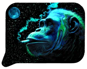 Small 3D Rolling Tray With Magnetic Lid Cover (Smoking Gorilla)