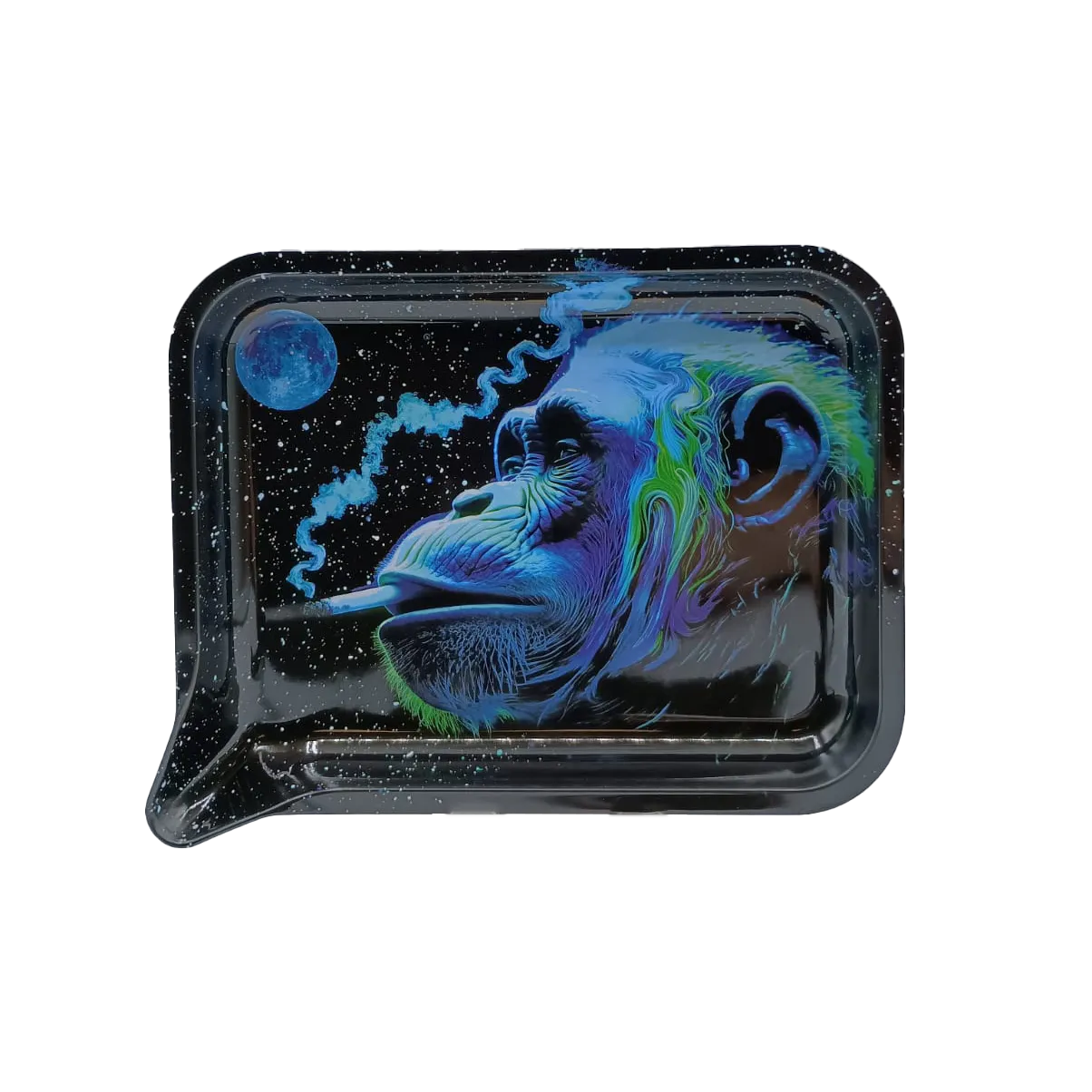 Small 3D Rolling Tray With Magnetic Lid Cover (Smoking Gorilla)