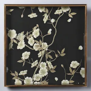 Square Floral Lacquer Trays