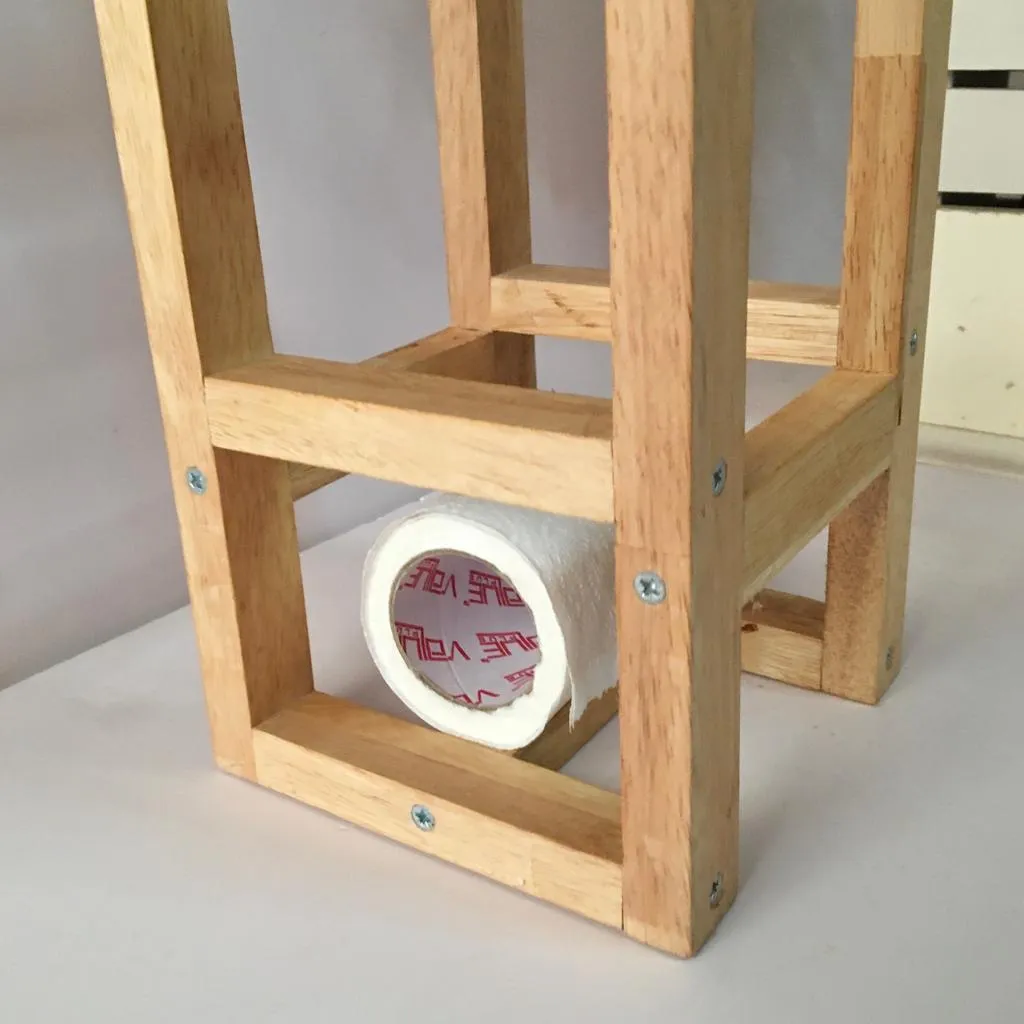 Stylish Wooden Toilet Paper Holder Rack By Miza