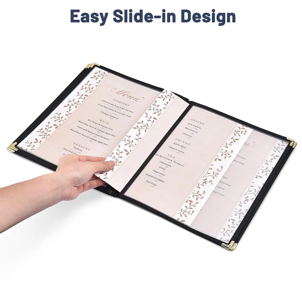 TheLAShop 8-1/2"x11" Clear Restaurant Menu Cover Folder 10 View 20ct/pk