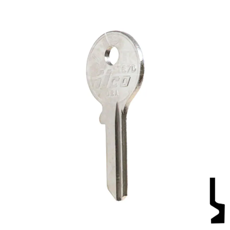 Uncut Key Blank | Clinton Padlocks | T67D