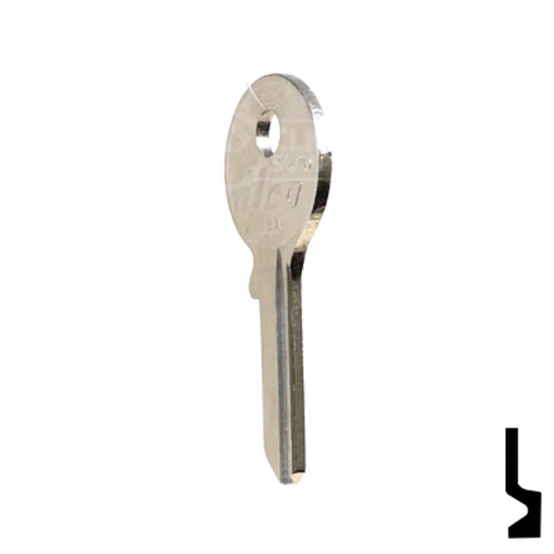 Uncut Key Blank | Clinton Padlocks | T67D