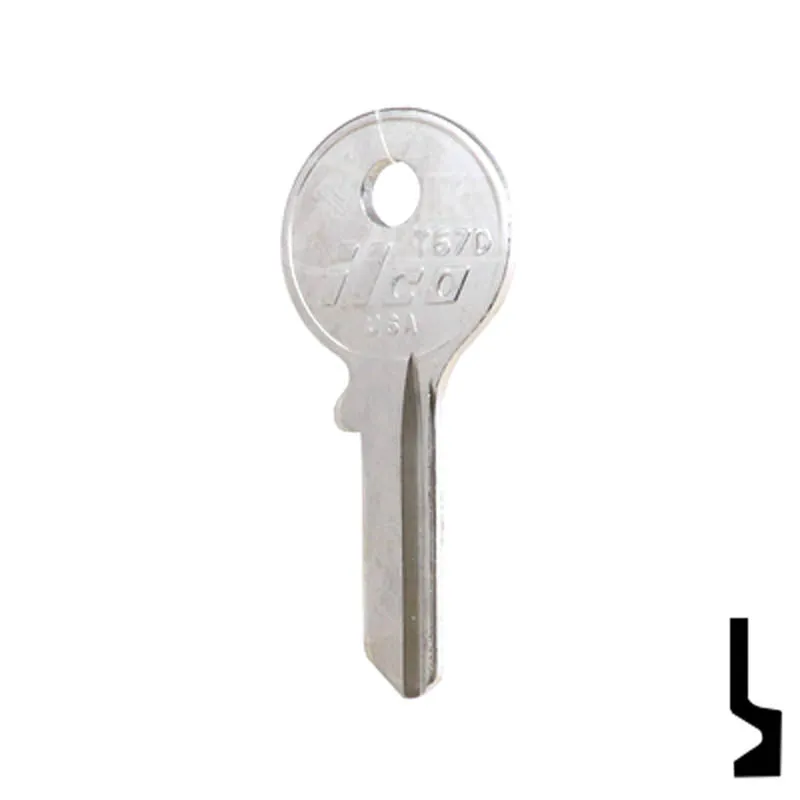 Uncut Key Blank | Clinton Padlocks | T67D