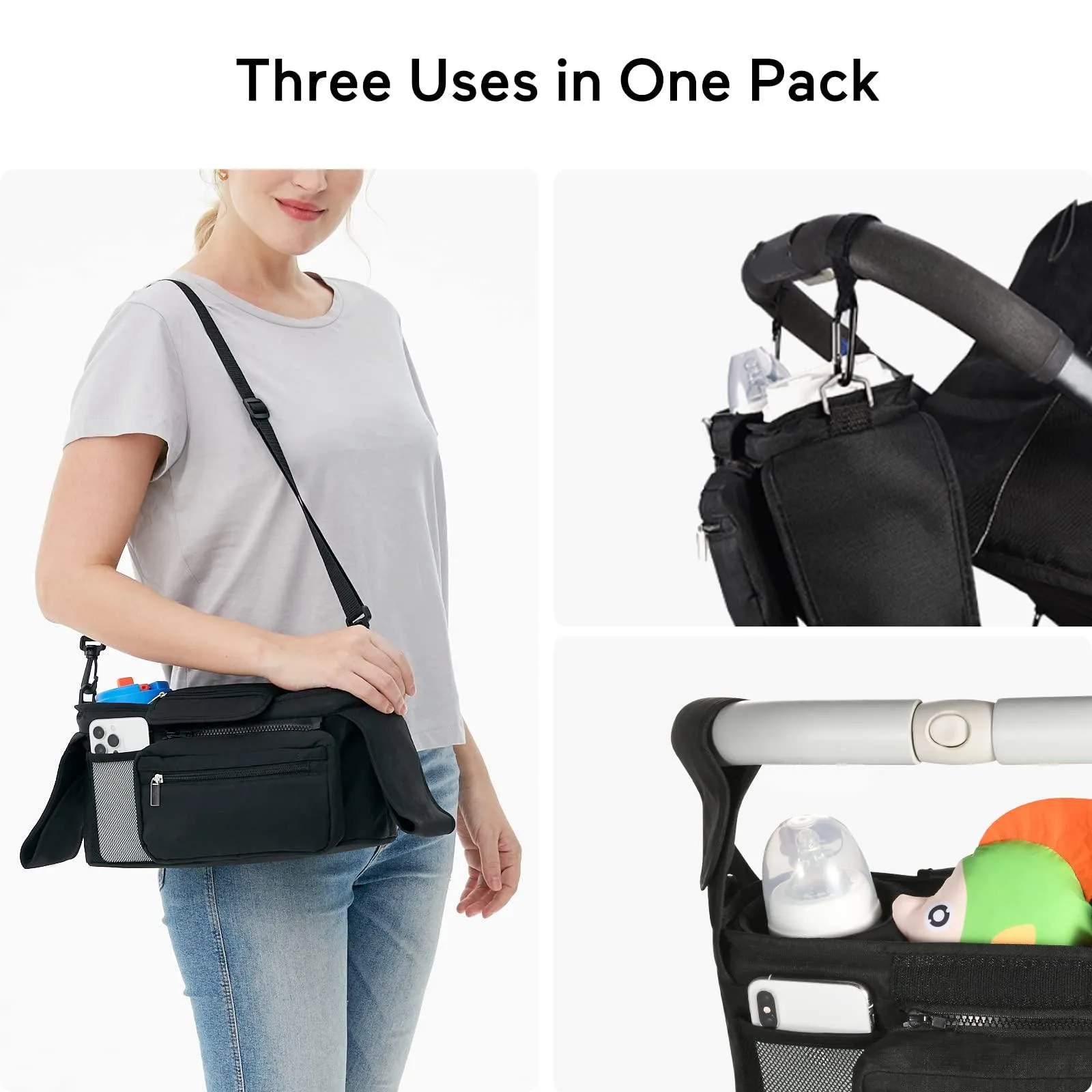 Universal Stroller Organizer with Insulated Cup Holder by Momcozy