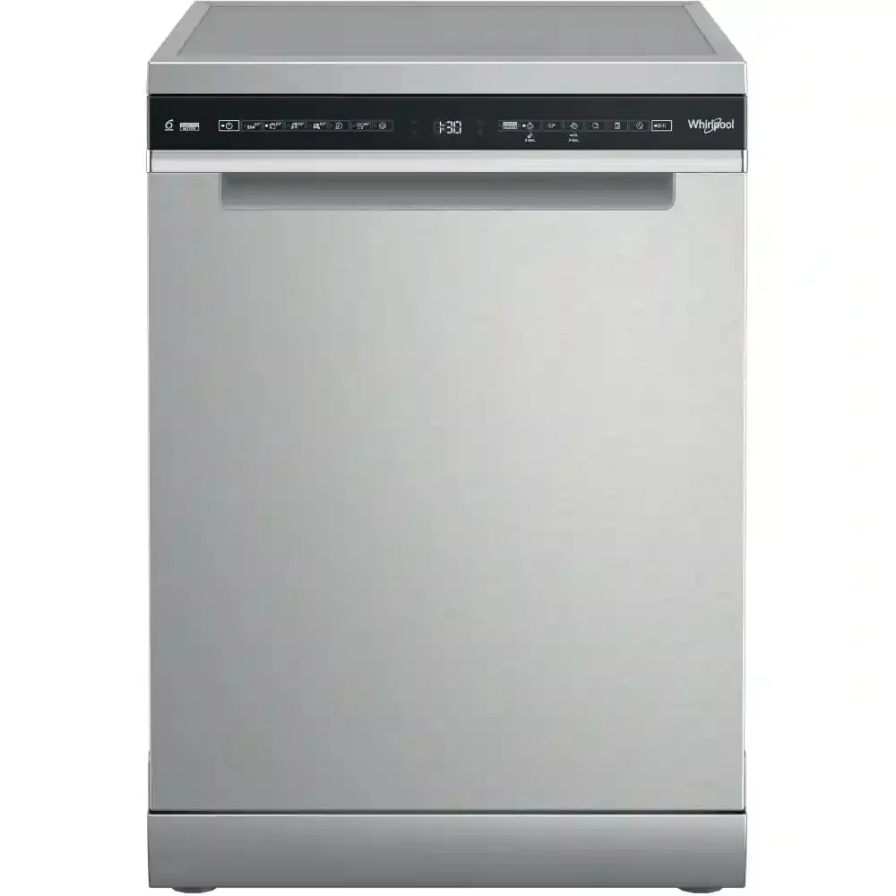 Whirlpool W7FHS51XUK freestanding Standard Dishwasher 15 Place - Stainless Steel