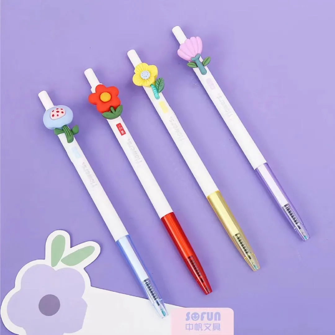 X 22523 FLOWER RETRACTABLE GEL PEN-DISCONTINUED