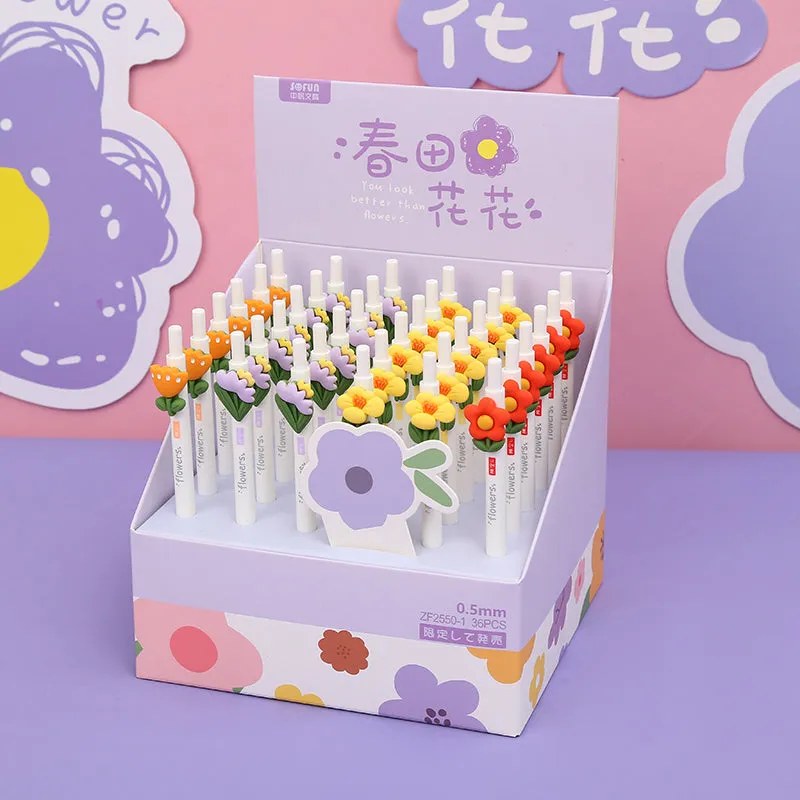 X 22523 FLOWER RETRACTABLE GEL PEN-DISCONTINUED