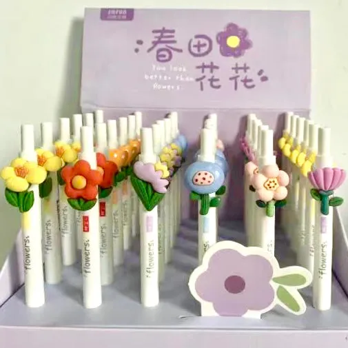 X 22523 FLOWER RETRACTABLE GEL PEN-DISCONTINUED