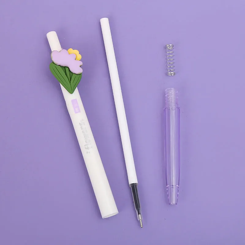 X 22523 FLOWER RETRACTABLE GEL PEN-DISCONTINUED